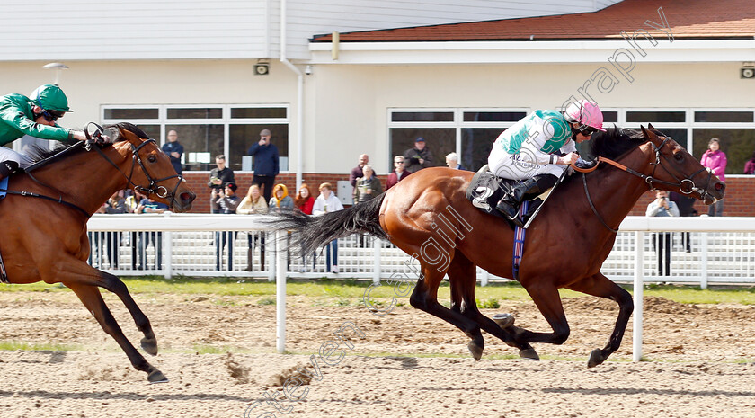 Derevo-0006 
 DEREVO (Ryan Moore) wins The Bet toteexacta At totesport.com Novice Stakes
Chelmsford 11 Apr 2019 - Pic Steven Cargill / Racingfotos.com