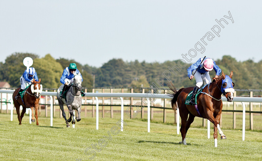 Thamaraat-0002 
 THAMARAAT (Stephen Harrison) beats AMEED (2nd left) and JAAHEZ (left, Bryony Frost) in The Al Gheesah Beach Handicap for Purebred Arabians
Bath 3 Jul 2019 - Pic Steven Cargill / Racingfotos.com