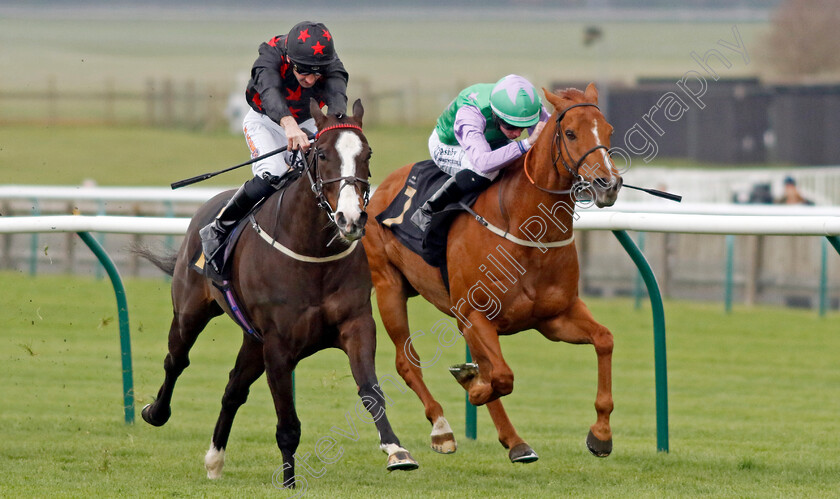 Dream-Composer-0001 
 DREAM COMPOSER (left, Dougie Costello) beats LIHOU (right) in The Bet Boost At bet365 Handicap
Newmarket 18 Apr 2023 - Pic Steven Cargill / Racingfotos.com