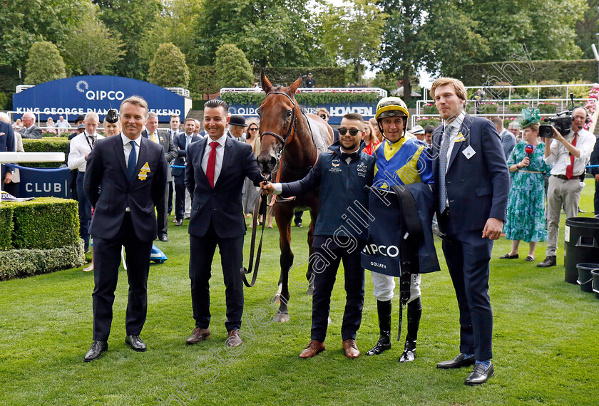 Goliath-0016 
 GOLIATH (Christophe Soumillon) winner of The King George VI and Queen Elizabeth Stakes
Ascot 27 Jul 2024 - Pic Steven Cargill / Racingfotos.com