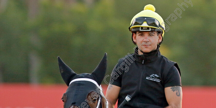 Marco-Ghiani-0001 
 MARCO GHIANI riding exercise at the Dubai World Cup Carnival
Meydan 5 Jan 2023 - Pic Steven Cargill / Racingfotos.com