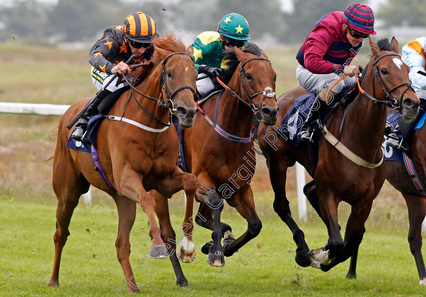 Johnny-Boom-0002 
 JOHNNY BOOM (left, Paul Hanagan) beats FLOWER OF THUNDER (right, Kieran O'Neill) in The Download The Quinnbet App Handicap
Yarmouth 1 Jul 2021 - Pic Steven Cargill / Racingfotos.com