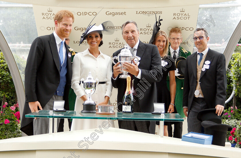 Without-Parole-0019 
 Presentation by the Duke and Duchess of Sussex to John and Tanya Gunther for The St James's Palace Stakes won by WITHOUT PAROLE
Royal Ascot 19 Jun 2018 - Pic Steven Cargill / Racingfotos.com