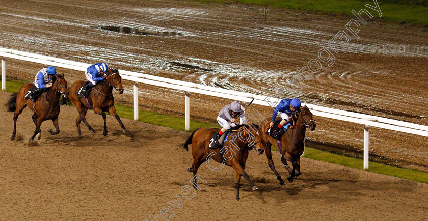 Farnham-0001 
 FARNHAM (Andrea Atzeni) beats MOMENT OF SILENCE (right) in The Irish Lotto At totesport.com EBF Fillies Novice Stakes
Chelmsford 24 Oct 2019 - Pic Steven Cargill / Racingfotos.com