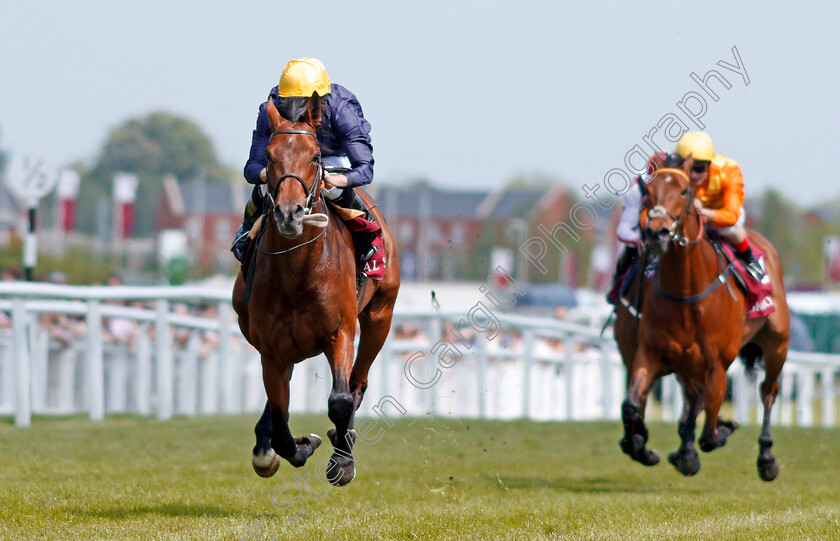 Crystal-Ocean-0002 
 CRYSTAL OCEAN (Ryan Moore) wins The Al Rayyan Stakes Newbury 19 May 2018 - PIc Steven Cargill / Racingfotos.com