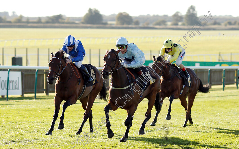 Sunday-Star-0001 
 SUNDAY STAR (Gerald Mosse) beats MAQSAD (left) in The Blandford Bloodstock Maiden Fillies Stakes Div1
Newmarket 29 Sep 2018 - Pic Steven Cargill / Racingfotos.com