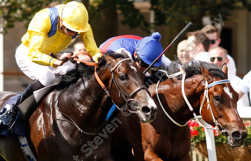 Naval-Intelligence-0005 
 NAVAL INTELLIGENCE (right, John Egan) beats RESTIVE SPIRIT (left) in The Download The App At 188bet Maiden Stakes Div2
Newmarket 28 Jun 2018 - Pic Steven Cargill / Racingfotos.com