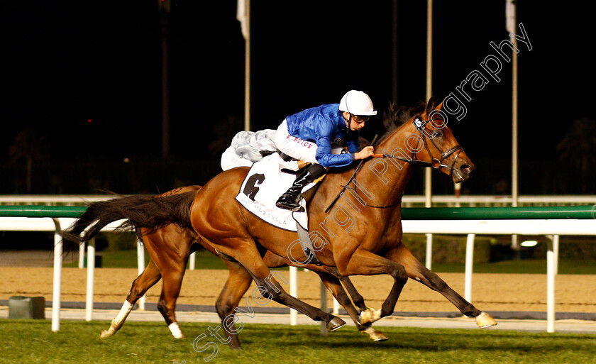 Salsabeel-0001 
 SALSABEEL (William Buick) wins The Global Foundries Semi Conductor Trophy Handicap Meydan 18 Jan 2018 - Pic Steven Cargill / Racingfotos.com