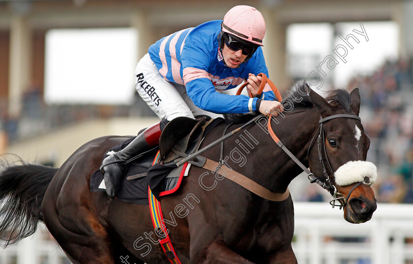 Malaya-0006 
 MALAYA (Sam Twiston-Davies) wins The Sport Relief/GBR Billion Steps Challenge Juvenile Handicap Hurdle 25 Mar 2018 - Pic Steven Cargill / Racingfotos.com