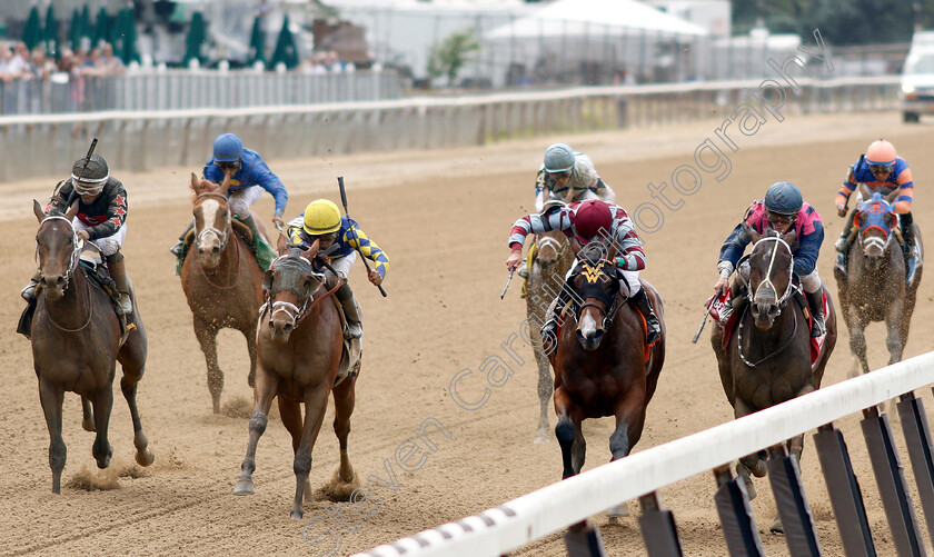 Our-Braintrust-0001 
 OUR BRAINTRUST (right, Javier Castellano) beats MAE NEVER NO (2nd right) and SOMBEYAY (2nd left) in The Tremont Stakes
Belmont Park 8 Jun 2018 - Pic Steven Cargill / Racingfotos.com