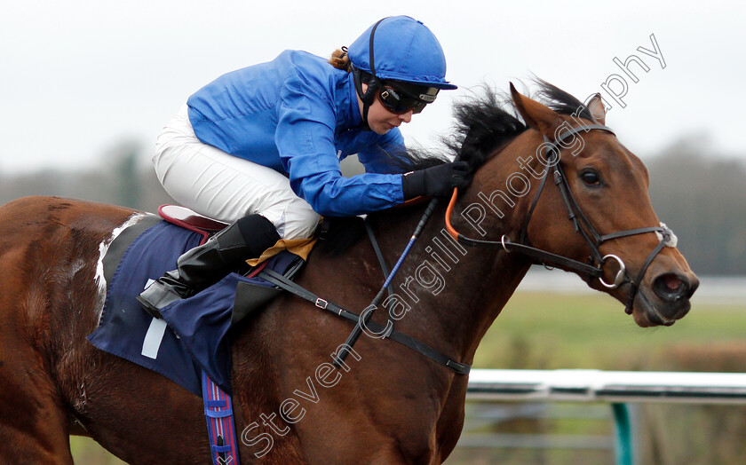 Cantiniere-0005 
 CANTINIERE (Hayley Turner) wins The sunracing.co.uk EBF Novice Stakes
Lingfield 5 Dec 2018 - Pic Steven Cargill / Racingfotos.com