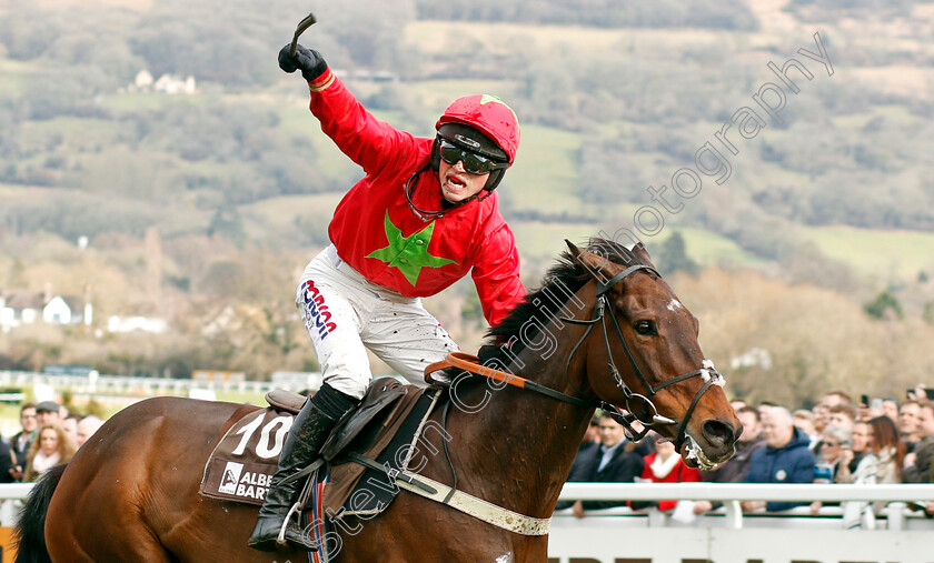 Kilbricken-Storm-0003 
 KILBRICKEN STORM (Harry Cobden) wins The Albert Bartlett Novices Hurdle Cheltenham 16 mar 2018 - Pic Steven Cargill / Racingfotos.com