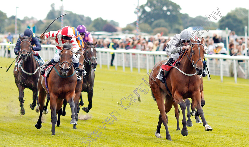 Living-In-The-Past-0002 
 LIVING IN THE PAST (Daniel Tudhope) beats LIBERTY BEACH (left) in The Sky Bet Lowther Stakes
York 22 Aug 2019 - Pic Steven Cargill / Racingfotos.com