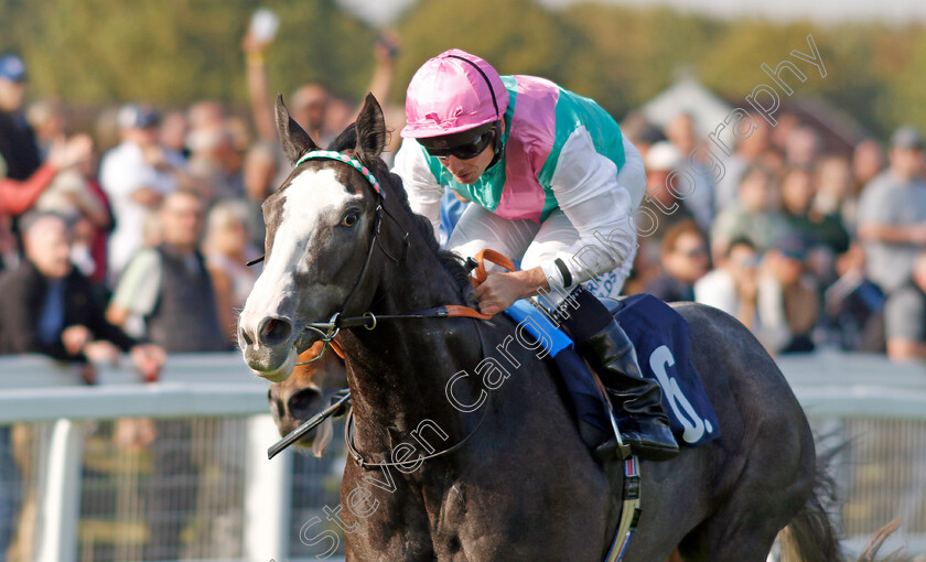 Nightwalker-0001 
 NIGHTWALKER (Ryan Moore) wins The EBF Future Stayers Maiden Stakes
Yarmouth 18 Sep 2024 - Pic Steven Cargill / Racingfotos.com