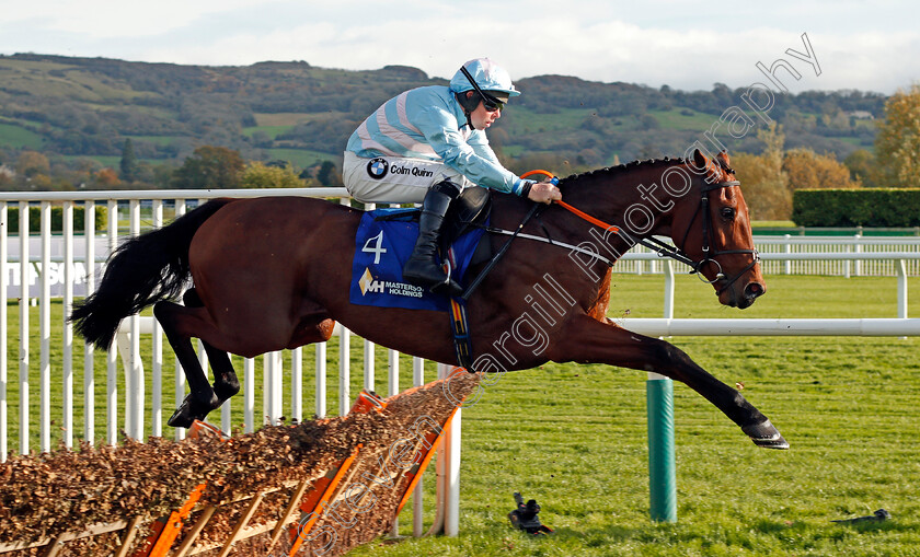 Twobeelucky-0003 
 TWOBEELUCKY (A E Lynch) wins The Masterson Holdings Hurdle Cheltenham 28 Oct 2017 - Pic Steven Cargill / Racingfotos.com