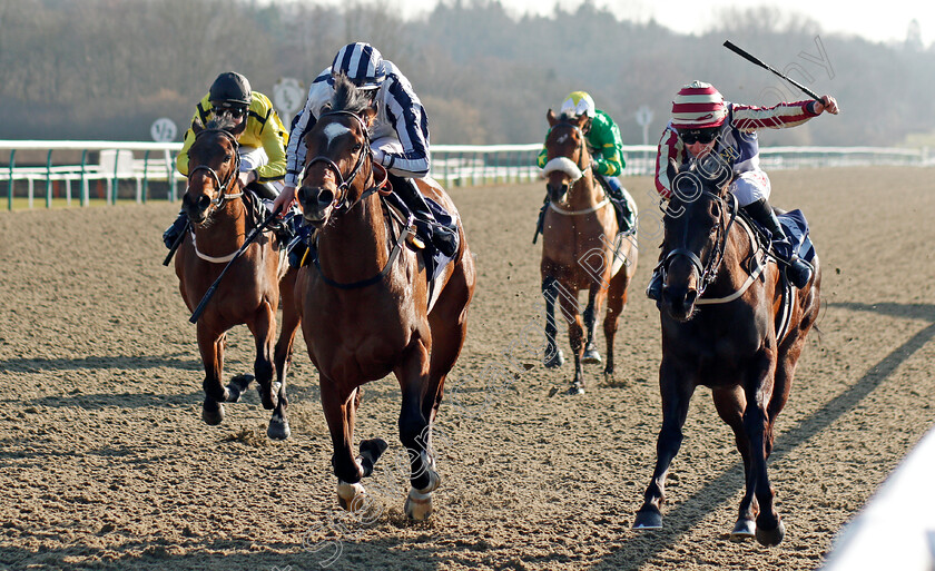 Grandfather-Tom-0001 
 GRANDFATHER TOM (left, Eoin Walsh) beats MEERPAT (right) in The 32Red Novice Stakes Lingfield 24 Feb 2018 - Pic Steven Cargill / Racingfotos.com