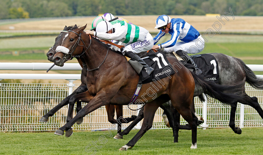 Sandrine-0005 
 SANDRINE (David Probert) wins The World Pool Lennox Stakes
Goodwood 26 Jul 2022 - Pic Steven Cargill / Racingfotos.com