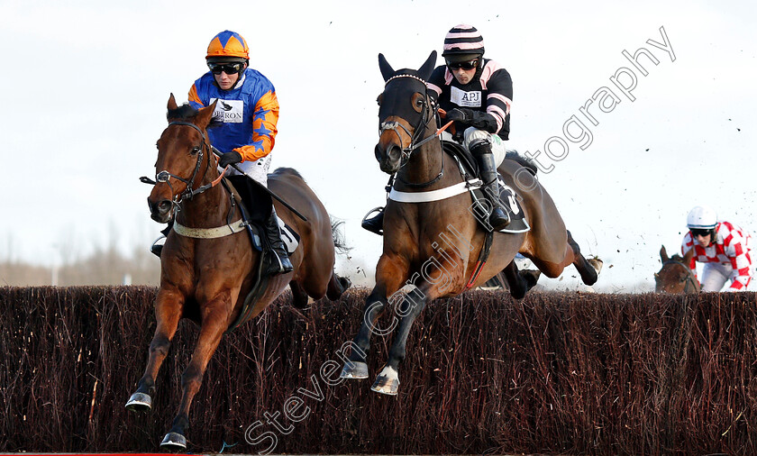 Knocknanuss-0004 
 KNOCKNANUSS (left) beats KUPATANA (right) in The Ladbrokes Novices Handicap Chase
Newbury 30 Nov 2018 - Pic Steven Cargill / Racingfotos.com