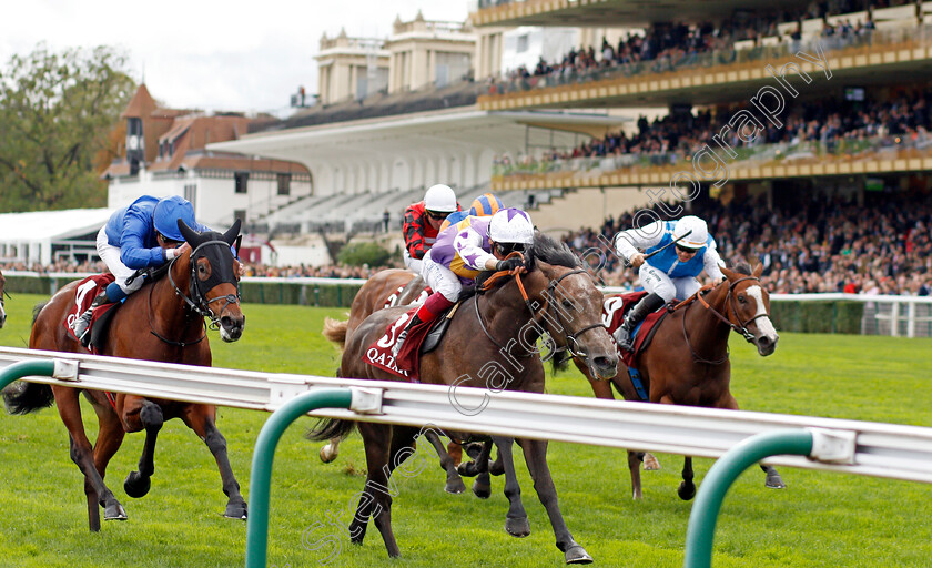 Angel-Bleu-0003 
 ANGEL BLEU (Frankie Dettori) beats NOBLE TRUTH (left) in The Qatar Prix Jean-Luc Lagardere
Longchamp 3 Oct 2021 - Pic Steven Cargill / Racingfotos.com