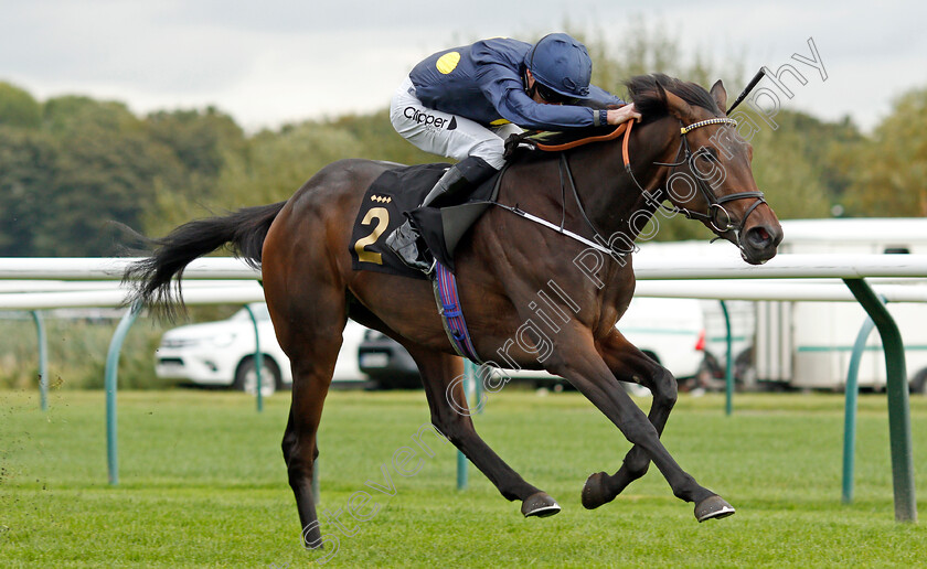 Cet-Horizon-0005 
 CET HORIZON (Daniel Tudhope) wins The British EBF Maiden Fillies Stakes
Nottingham 13 Oct 2021 - Pic Steven Cargill / Racingfotos.com