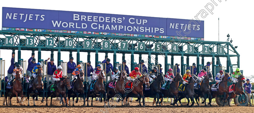 Wonder-Wheel-0008 
 WONDER WHEEL (stall 5, Tyler Gaffalione) breaks withe field before winning The Breeders' Cup Juvenile Fillies
Breeders Cup Meeting, Keeneland USA, 4 Nov 2022 - Pic Steven Cargill / Racingfotos.com