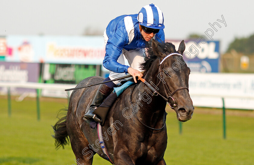 Mutafarrid-0003 
 MUTAFARRID (Jim Crowley) wins The Paul Gill 70th Birthday Nursery Yarmouth 16 Oct 2017 - Pic Steven Cargill / Racingfotos.com