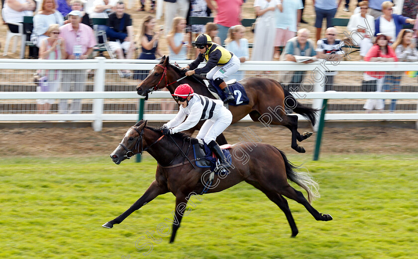 Letmestopyouthere-0004 
 LETMESTOPYOUTHERE (Sara Del Fabbro) wins The Silk Series Lady Riders Handicap
Yarmouth 18 Jul 2018 - Pic Steven Cargill / Racingfotos.com