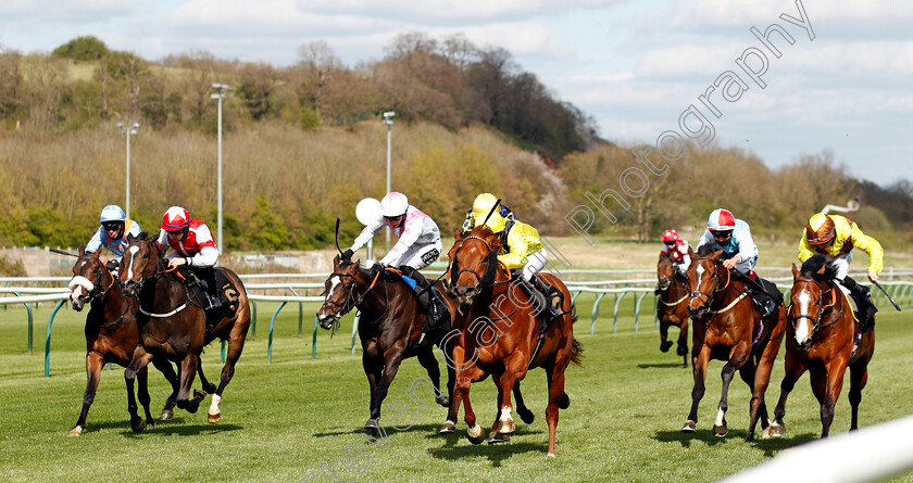 Batraan-0001 
 BATRAAN (3rd right, Gavin Ashton) wins The Mansionbet Watch And Bet Handicap
Nottingham 7 Apr 2021 - Pic Steven Cargill / Racingfotos.com