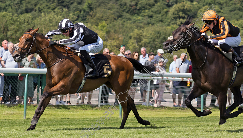 Dance-And-Romance-0004 
 DANCE AND ROMANCE (James Doyle) wins The Rhino.bet Proudly Sponsor Josephine Gordon Handicap
Nottingham 19 Jul 2024 - Pic Steven Cargill / Megan Dent / Racingfotos.com