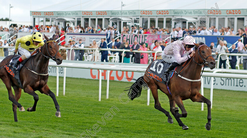 Polly-Pott-0003 
 POLLY POTT (Daniel Tudhope) beats NOVAKAI (left) in The Cazoo May Hill Stakes
Doncaster 8 Sep 2022 - Pic Steven Cargill / Racingfotos.com