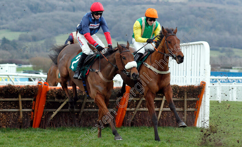 Midnight-Shadow-0001 
 MIDNIGHT SHADOW (right, Danny Cook) beats OLD GUARD (left) in The Dornan Engineering Relkeel Hurdle
Cheltenham 1 Jan 2019 - Pic Steven Cargill / Racingfotos.com