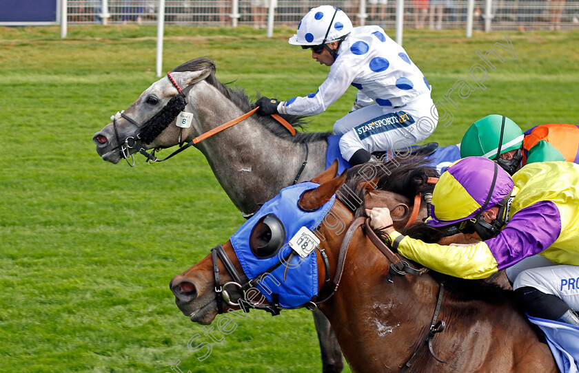 Bergerac-0003 
 BERGERAC (nearside, Tom Eaves) beats KING OF STARS (farside) in The Sky Bet & Symphony Group Handicap
York 17 Aug 2022 - Pic Steven Cargill / Racingfotos.com