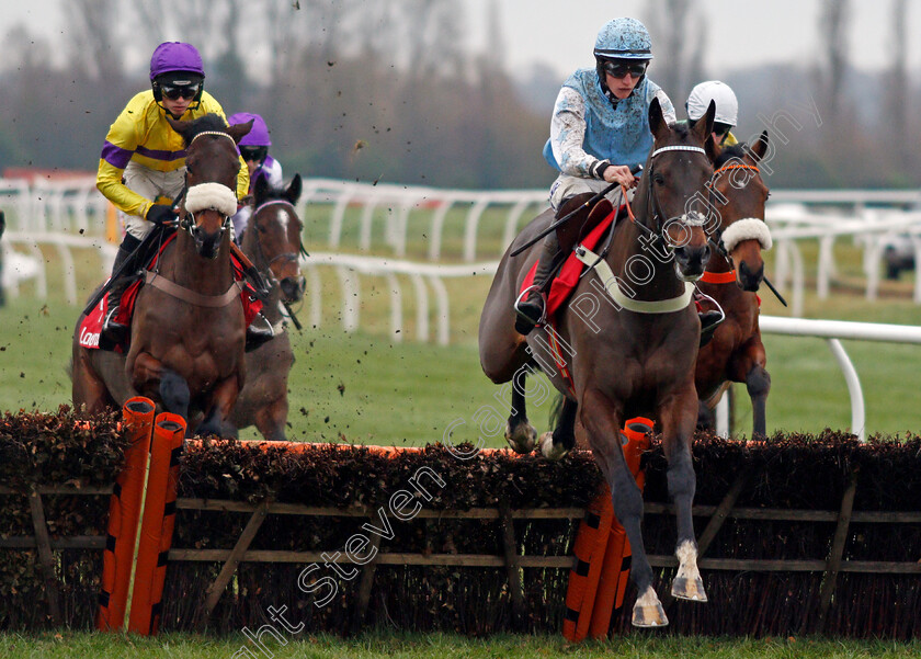 High-Bridge-0004 
 HIGH BRIDGE (Alex Ferguson) wins The Ladbrokes Intermediate Hurdle Newbury 2 Dec 2017 - Pic Steven Cargill / Racingfotos.com