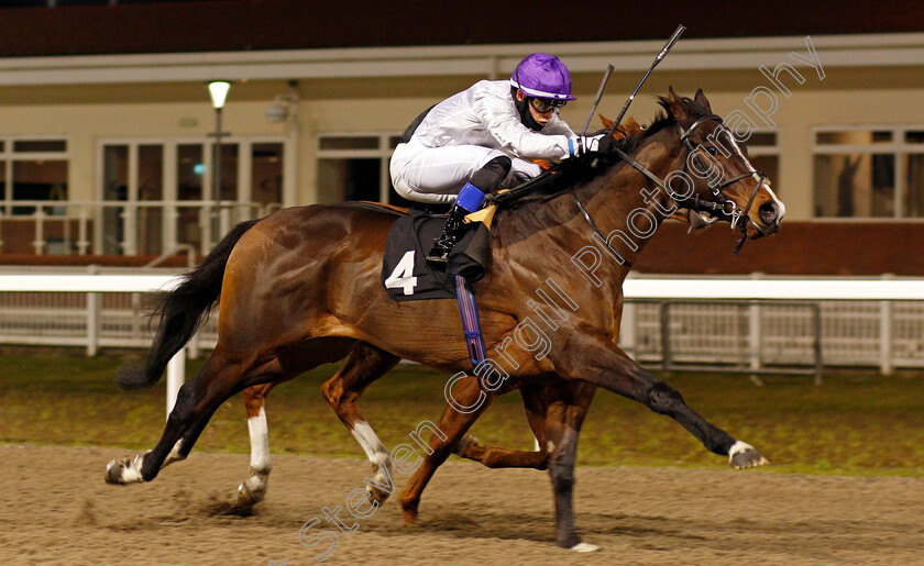 Show-Me-A-Sunset-0003 
 SHOW ME A SUNSET (Benoit de la Sayette) wins The CCR Novice Stakes
Chelmsford 22 Jan 2021 - Pic Steven Cargill / Racingfotos.com