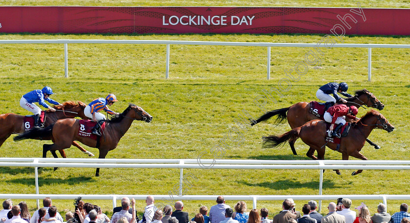 Rhododendron-0008 
 RHODODENDRON (farside, Ryan Moore) beats LIGHTNING SPEAR (nearside) in The Al Shaqab Lockinge Stakes Newbury 19 May 2018 - Pic Steven Cargill / Racingfotos.com