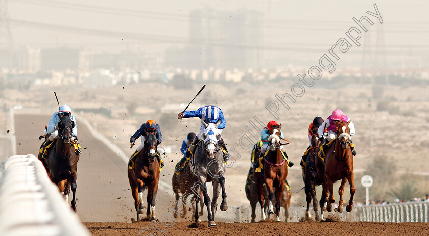 Al-Barez-0001 
 AL BAREZ (Jim Crowley) wins The Abu Dhabi University Handicap Jebel Ali 26 Jan 2018 - Pic Steven Cargill / Racingfotos.com