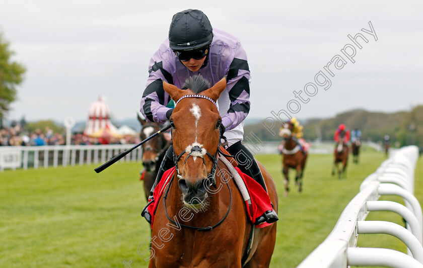 Moabit-0006 
 MOABIT (Megan Nicholls) wins The Betfred City Bowl Handicap Salisbury 29 Apr 2018 - Pic Steven Cargill / Racingfotos.com