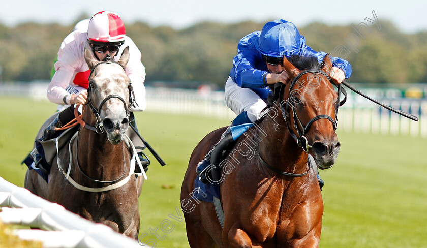 Lazuli-0005 
 LAZULI (right, William Buick) beats MISTY GREY (left) in The British Stallion Studs EBF Conditions Stakes
Doncaster 11 Sep 2019 - Pic Steven Cargill / Racingfotos.com