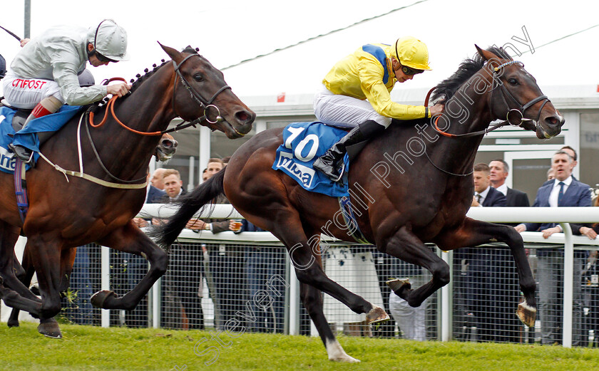 Young-Rascal-0008 
 YOUNG RASCAL (James Doyle) beats DEE EX BEE (left) in The Centennial Celebration MBNA Chester Vase Stakes Chester 9 May 2018 - Pic Steven Cargill / Racingfotos.com