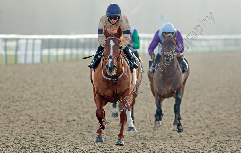 Going-Places-0009 
 GOING PLACES (Hollie Doyle) wins The Bombardier March To Your Own Drum Novice Stakes
Lingfield 9 Jan 2021 - Pic Steven Cargill / Racingfotos.com