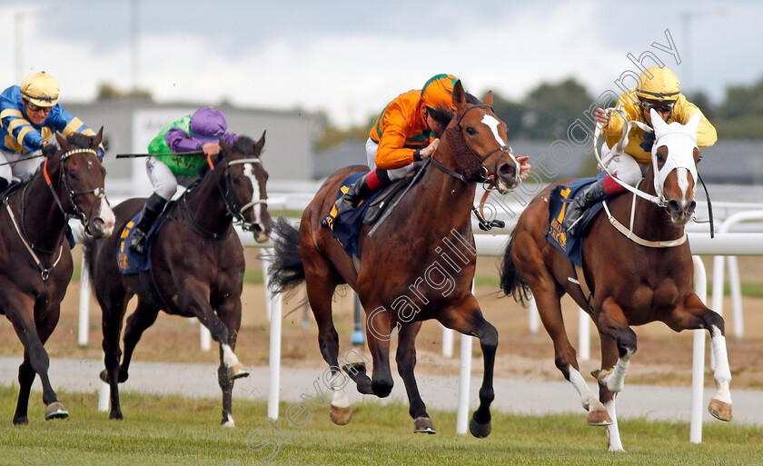 Old-News-0001 
 OLD NEWS (centre, Shane Kelly) beats SILENT NIGHT (right) in The Champagne Taittinger Svealandlopning
Bro Park, Sweden 22 Sep 2019 - Pic Steven Cargill / Racingfotos.com