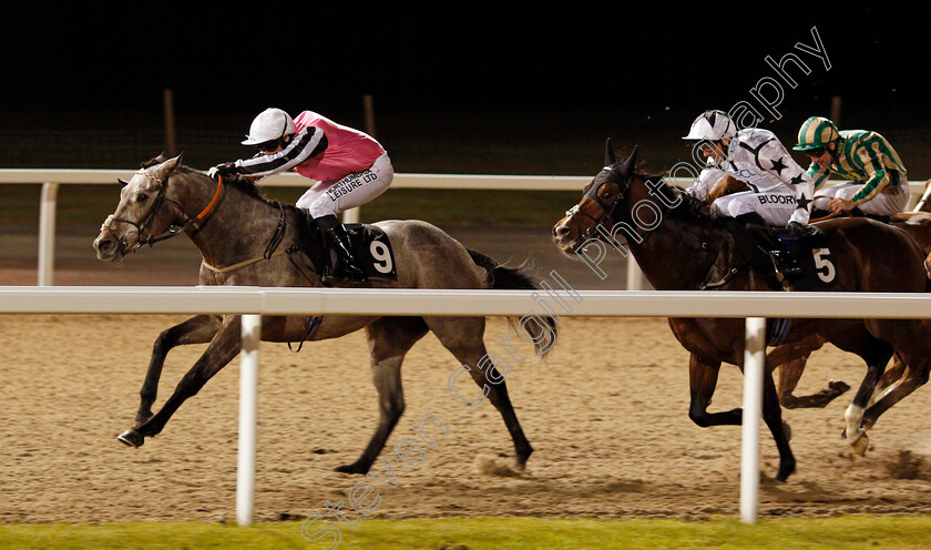 Cappananty-Con-0003 
 CAPPANANTY CON (Robert Winston) beats ALEEF (right) in The Bet totequadpot At betfred.com Handicap Chelmsford 7 Dec 2017 - Pic Steven Cargill / Racingfotos.com