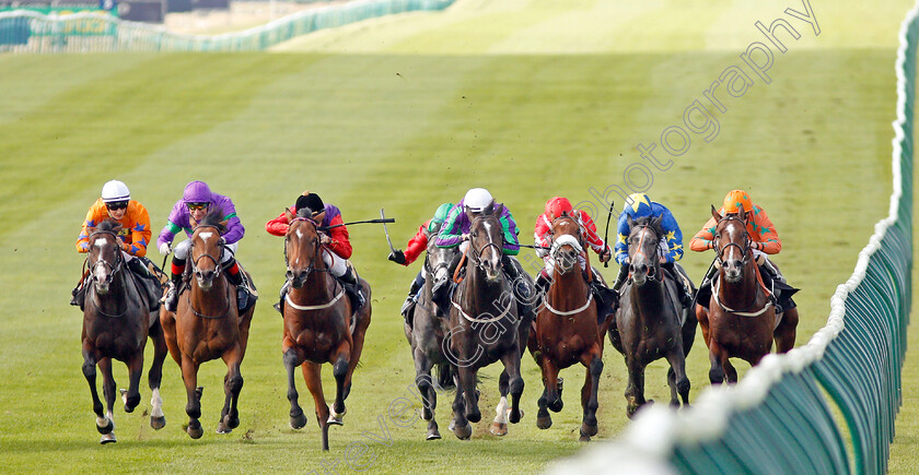 Dogged-0007 
 DOGGED (centre, Tom Marquand) beats CLOUD DRIFT (3rd left) and MILLTOWN STAR (2nd left) in The First Call Traffic Management Nursery
Newmarket 26 Sep 2019 - Pic Steven Cargill / Racingfotos.com