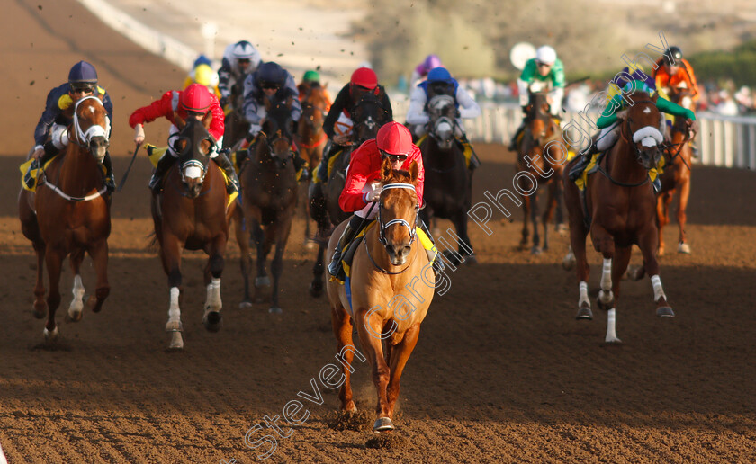 Nizaal-0005 
 NIZAAL (Pat Cosgrave) wins The Al Hudaiba Contracting LLC Maiden
Jebel Ali 11 Jan 2019 - Pic Steven Cargill / Racingfotos.com