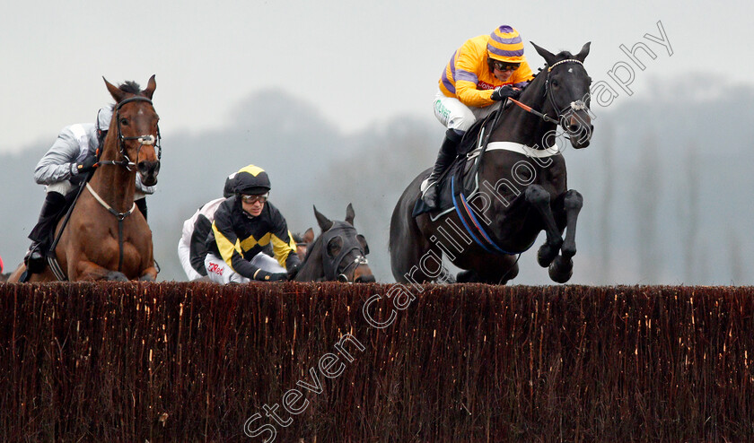 Gold-Present-0001 
 GOLD PRESENT (Nico de Boinville) wins The Sir Peter O'Sullevan Memorial Handicap Chase Newbury 2 Dec 2017 - Pic Steven Cargill / Racingfotos.com