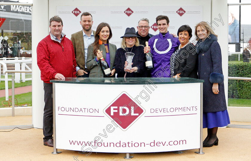 Heaven-Help-Us-0005 
 Presentation to Daniel Mullins, Paul Hennessy and owners for The Foundation Developments Ltd Maiden Hurdle won by HEAVEN HELP US
Cheltenham 25 Oct 2019 - Pic Steven Cargill / Racingfotos.com