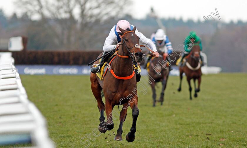 Waiting-Patiently-0006 
 WAITING PATIENTLY (Brian Hughes) wins The Betfair Ascot Chase Ascot 17 Feb 2018 - Pic Steven Cargill / Racingfotos.com