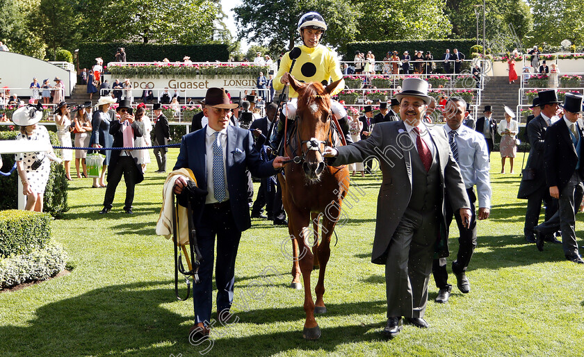 Ostilio-0007 
 OSTILIO (Silvestre De Sousa) with Sheikh Obaid after The Britannia Stakes
Royal Ascot 21 Jun 2018 - Pic Steven Cargill / Racingfotos.com