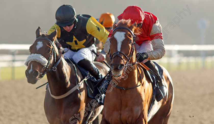 Torochica-0005 
 TOROCHICA (right, Charles Bishop) beats OSLO (left) in The Betway Casino Handicap
Lingfield 9 Jan 2021 - Pic Steven Cargill / Racingfotos.com