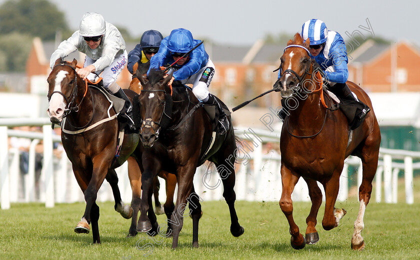 Mankib-0003 
 MANKIB (right, Jim Crowley) beats TOP SCORE (centre) and LAKE VOLTA (left) in The Grundon Recycling Handicap
Newbury 21 Jul 2018 - Pic Steven Cargill / Racingfotos.com